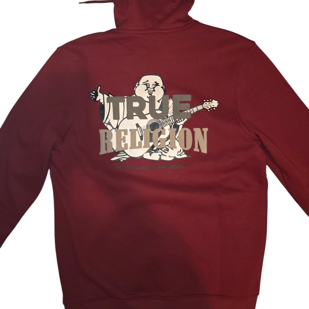 Men's True Religion Red Zip Hoodie. Size M. NWT.